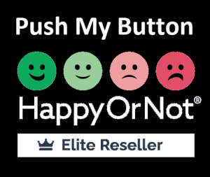 HappyOrNot - Elite Reseller Badge - Black Background - PMB